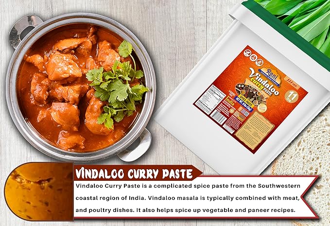 Rani Vindaloo Curry Cooking Spice Paste, Hot! 176oz (11lbs) 5kg Bulk ~ No Colors | All Natural | NON-GMO | Kosher | Vegan | Gluten Free | Indian Origin