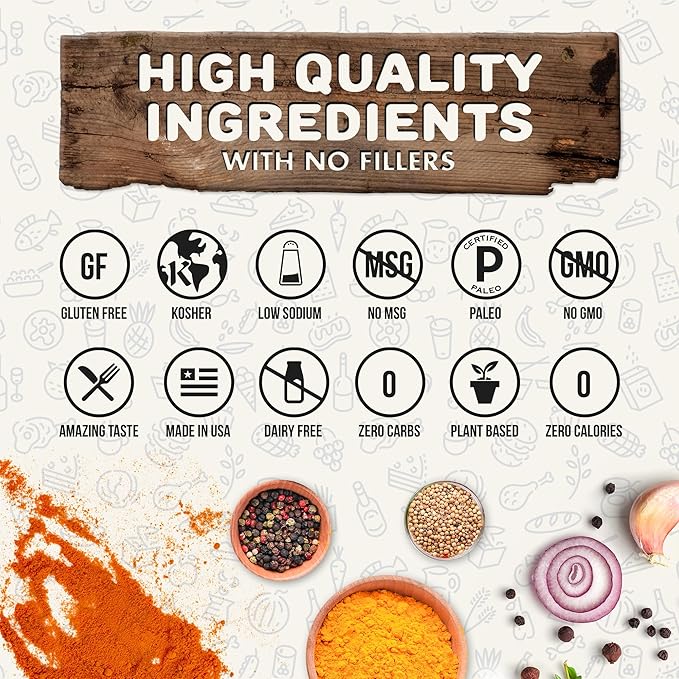 Hot Wings Seasoning Mix by Flavor God - Premium All Natural & Healthy Spice Blend for Chicken Wings, Eggs, Seafood & Vegetables - Kosher, Low Sodium, Vegan, Gluten-Free & Keto Friendly