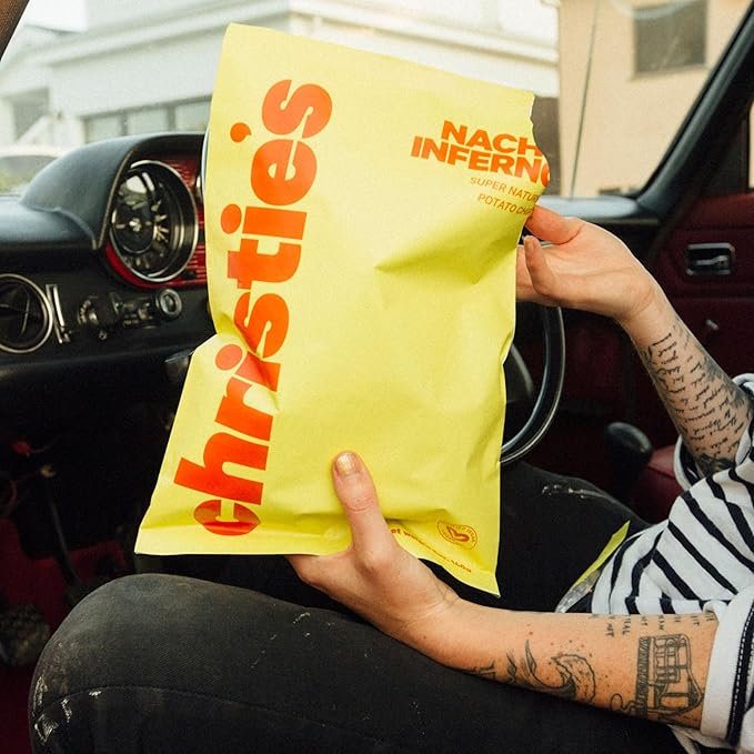 Christie's Chips Nacho Inferno - Super Natural Potato Chips with Spicy Nacho Cheese Flavor - Bold Heat and Cheesy Goodness - The Perfect Party Snack for Heat Seekers - 5 oz - 6 pack