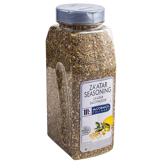 McCormick Culinary Za'atar Seasoning, 12.5 oz (Pack of 6) - Six 12.5 Ounce Containers of Zaatar Seasoning Blend, Adds Middle Eastern Flavor to Beef, Chicken, Lamb, Hummus, Roasted Vegetables, and More