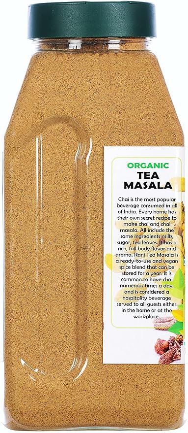 Rani Organic Tea (Chai) Masala Indian Spice Blend 16oz (1lb) 454g PET Jar ~ All Natural | Vegan | Gluten Friendly | NON-GMO | Indian Origin | USDA Certified Organic