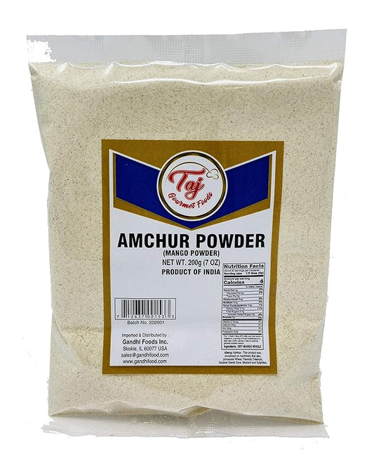 TAJ Premium Indian Amchur Powder (Dried Mango Powder), (7-Ounce)