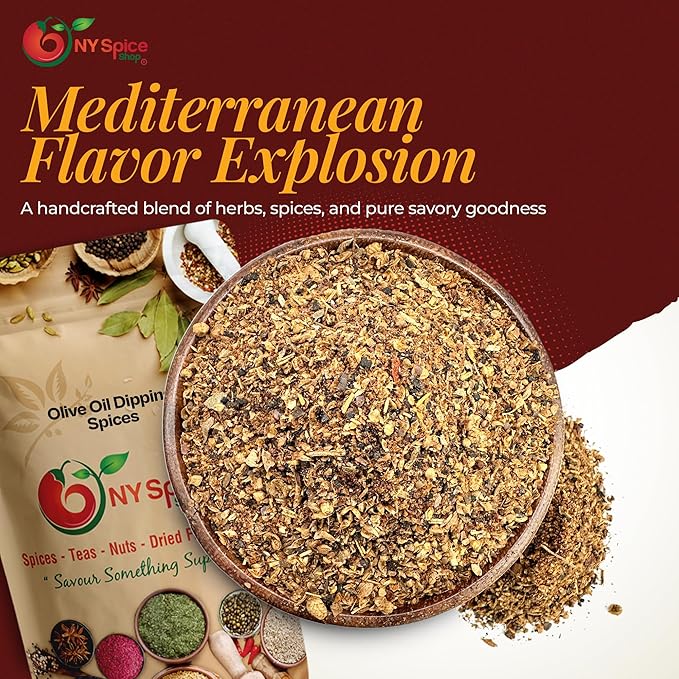 NY Spice Shop Olive Oil Dipping Spices - 1 Pound Bread Dip Seasoning Mix - Spice Blend of Natural Herbs and Mediterranean Style Spices