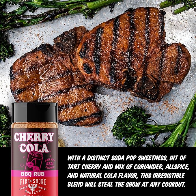 Fire & Smoke Society Barbecue & Grilling Variety Pack | BBQ Seasonings and Rubs for Smoking | Gifts for Him, Father's Day Gifts for Dad | Large Spices Bbq Spice Kit (4-Pack)