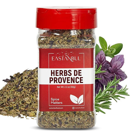 Eastanbul Herbs De Provence Seasoning, 2.3oz, Natural Herbes De Provence Seasoning Spice Blend, From France Culinary Tradition, Perfect for Grills, Roasts, Stew & Soups, Low Sodium, No Filler, No MSG