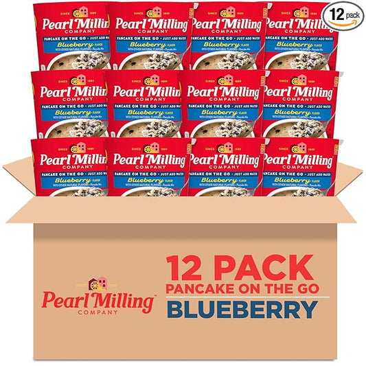 Pearl Milling Company Pancake Cups, Blueberry, 2.11oz Cups (12 Pack)