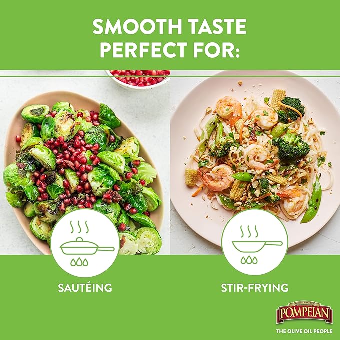 Pompeian USDA Organic Smooth Extra Virgin Olive Oil, Contains Polyphenols, First Cold Pressed, 16 Fl Oz