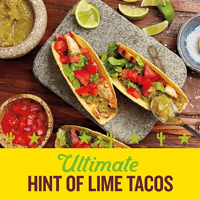 Old El Paso Stand 'N Stuff Taco Shells With a Hint Of Lime, 10-count (Pack of 6)