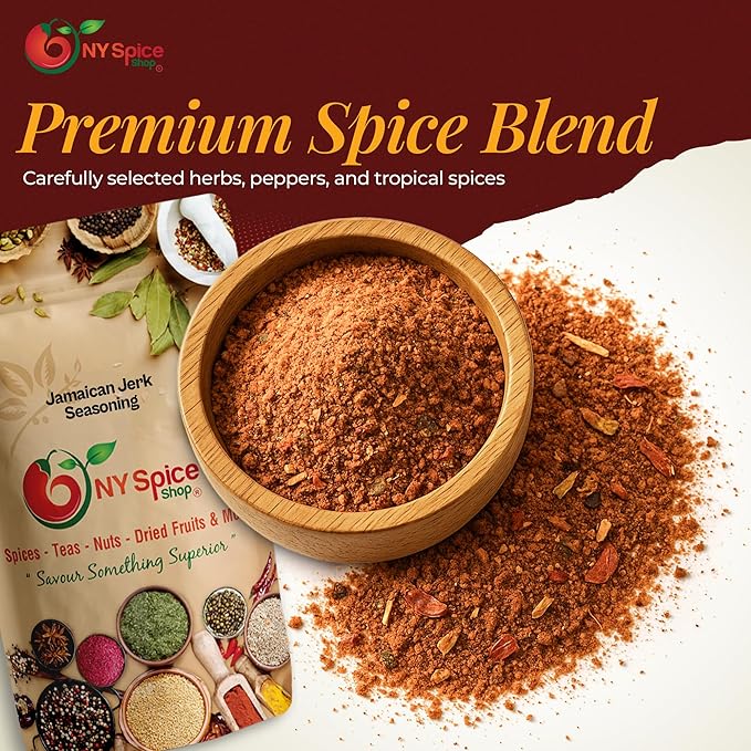 NY SPICE SHOP Jamaican Jerk Seasoning - 6 Ounce Jamaican Jerk Mix Spice Blend for Marinating Chicken, Meat, Beef and Fish - All Purpose Seasoning for Cooking