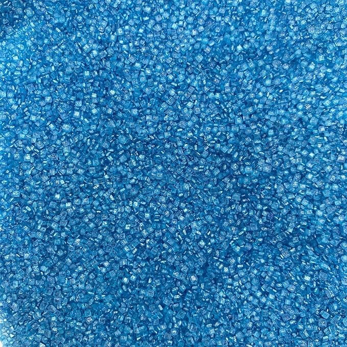 Sentovac Blue Sanding Sugar for Baking Edible Sparkling Sugar Sprinkles Coarse Sugar Crystals for Baking Topping Cake Cookie Cupcake Topper Ice Cream Decoration Supplies 3.2 OZ