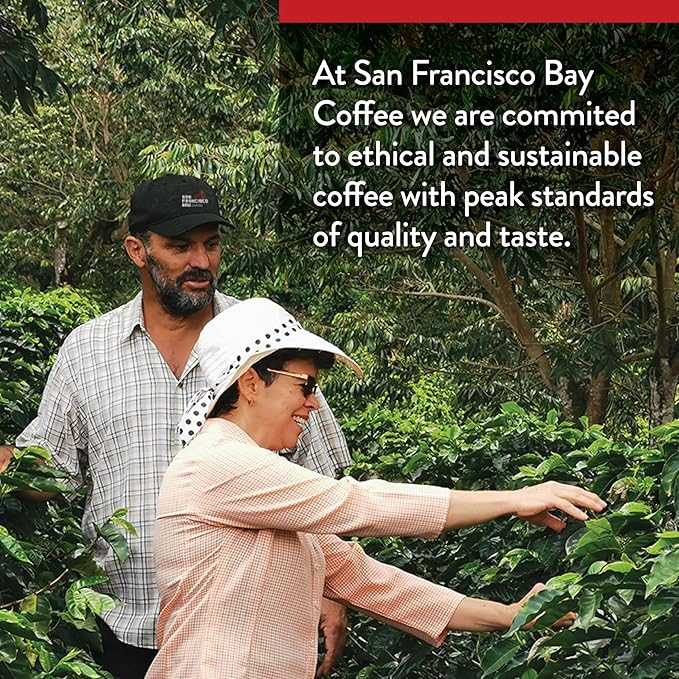 San Francisco Bay Compostable Coffee Pods - DECAF French Roast (120 Ct) K Cup Compatible including Keurig 2.0, Dark Roast, Swiss Water Processed