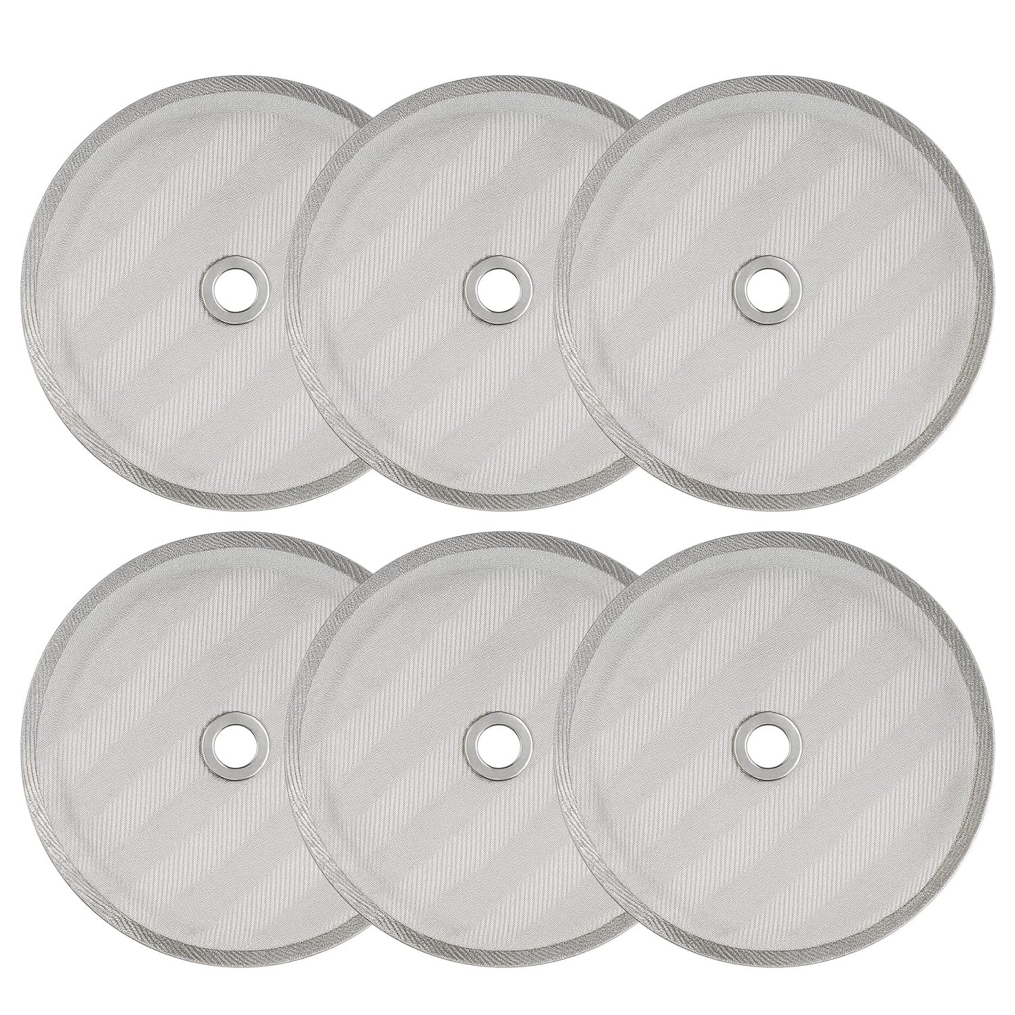 6 Pack French Press Filter Replacement Screens, 4 Inch Stainless Steel Mesh