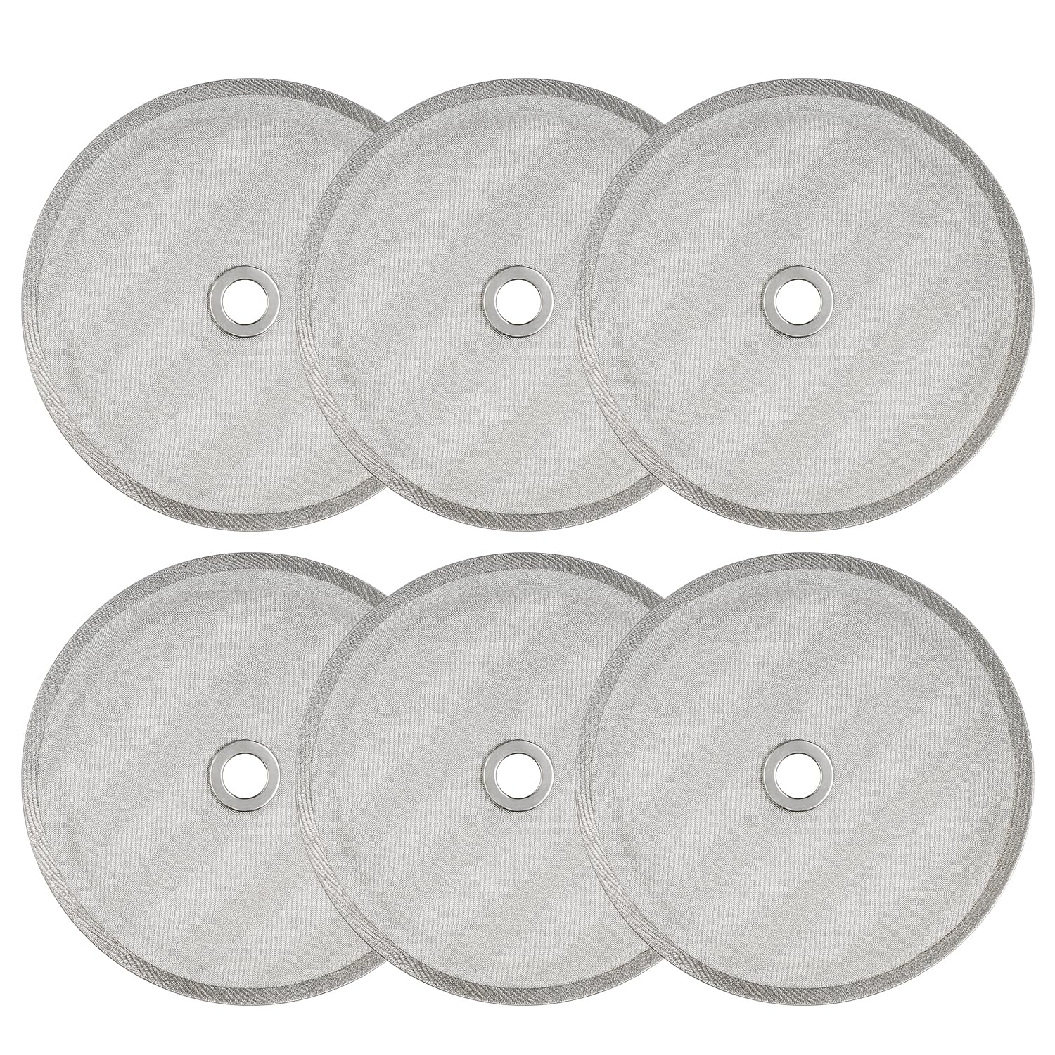 6 Pack French Press Filter Replacement Screens, 4 Inch Stainless Steel Mesh
