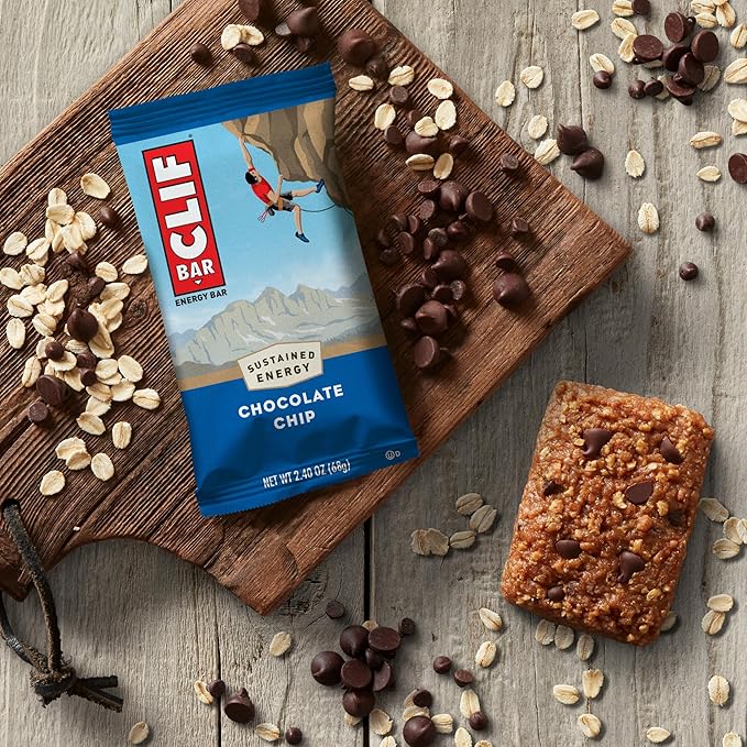 CLIF BAR - Protein Bars - Chocolate Chip - Made with Organic Oats - Energy Bars - Non-GMO - (15 Pack)