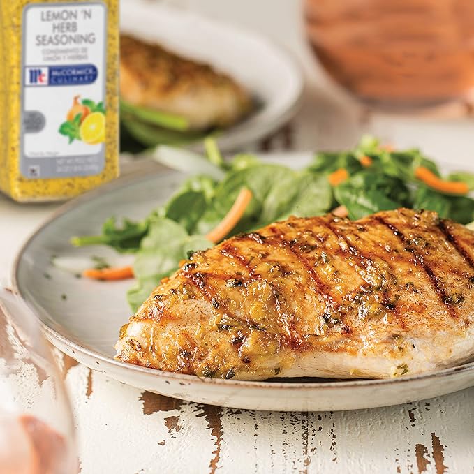 McCormick Culinary Lemon 'N Herb Seasoning, 24 oz - One 24 Ounce Container of Lemon Herb Seasoning with Citrus and Savory Flavors, Best with Vegetables, Seafood, Sauces and More