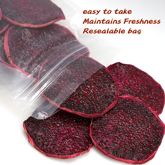 iGAOZM Dried Dragon Fruit,8.8oz/250g,Dragon Fruit Dried,No Sugar added,Soft and Chewy Bulk Dehydrated Dragon Pieces,for Cocktails,Snacks,Garnishing, Baking