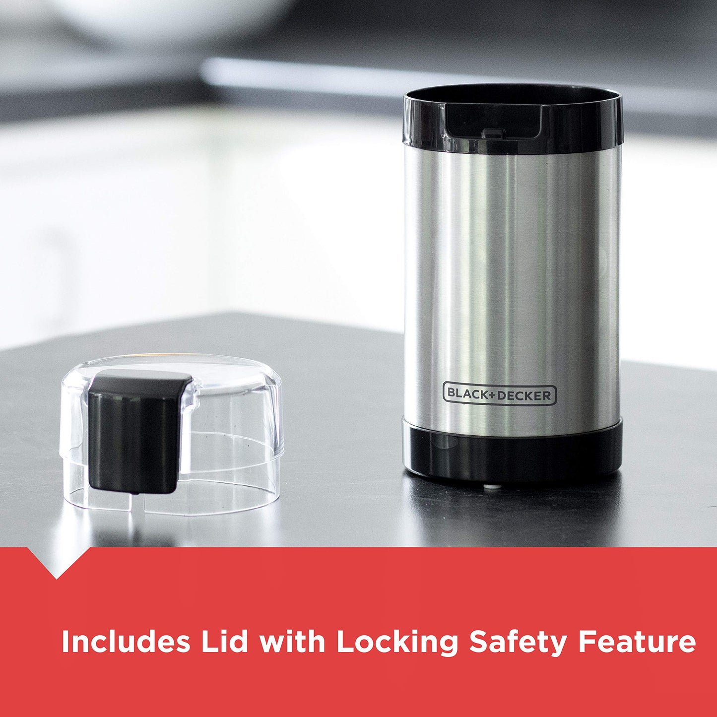 BLACK+DECKER One-Touch Coffee & Spice Grinder with Stainless Steel Blades