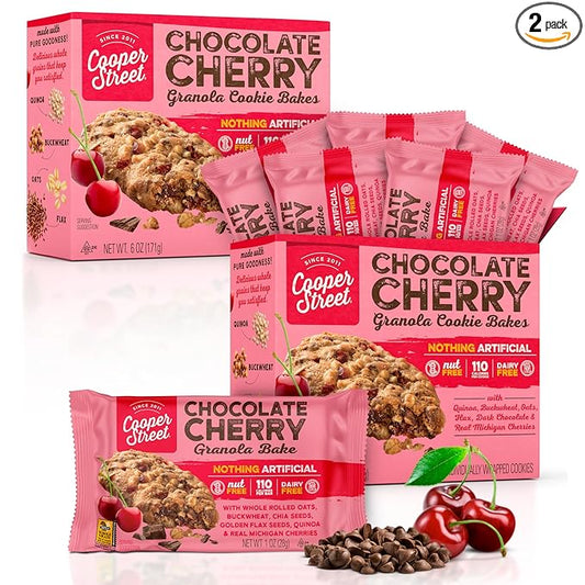 Cooper Street Cookies Chewy Granola Bakes, Chocolate Cherry, 1 Ounce (12 Count)