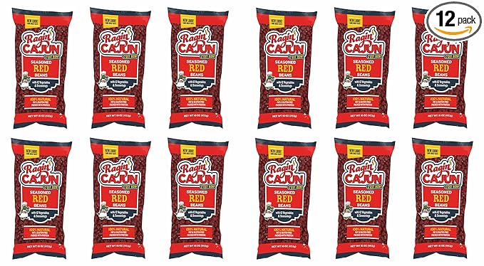 Seasoned Red Beans 16 oz Ragin Cajun (Pack of 12)
