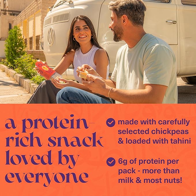 Mezete Roasted Red Pepper Hummus | Tahini Rich Chickpea Dip with Breadsticks | All Natural | On the Go | Plant Based | Preservative-Free | Shelf-Stable | Backpack Friendly | 81g (Pack of 6)