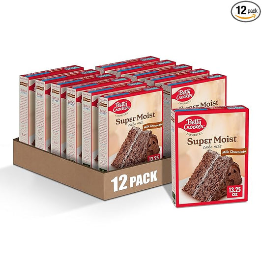Betty Crocker Favorites Super Moist Milk Chocolate Cake Mix, 13.25 oz. (Pack of 12)