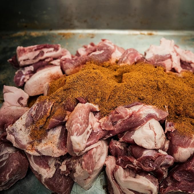 Bearded Butchers Hot Seasoning 13oz ??Adds Bold Heat & Flavor to 25 lbs of Meat ??Perfect for Brats, Sausages, Jerky, and DIY Meat Processing ??No MSG, Natural Spices