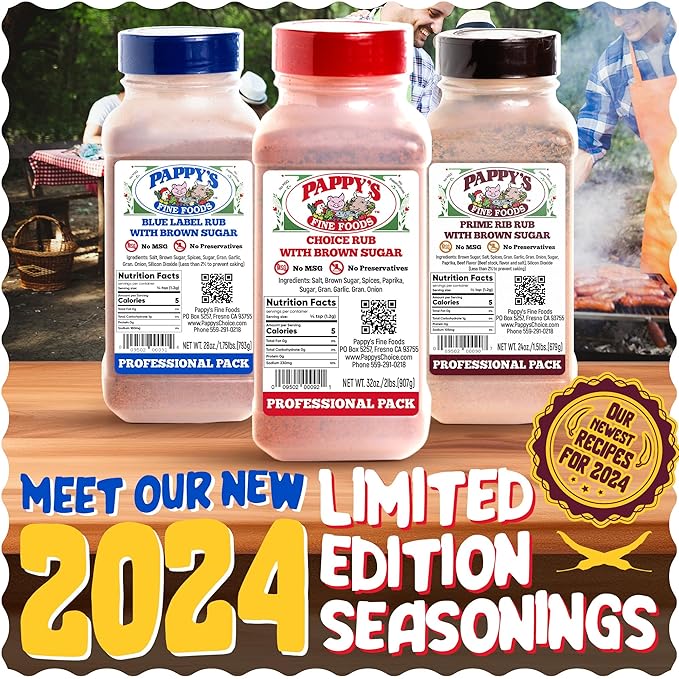 Pappy's Garlic & Herb Seasoning - Perfect for BBQ, Smoked Brisket, Steak, Chicken, Seafood, Veggies & More | Ideal for Grilling, Roasting, and Slow-Cooked Meats
