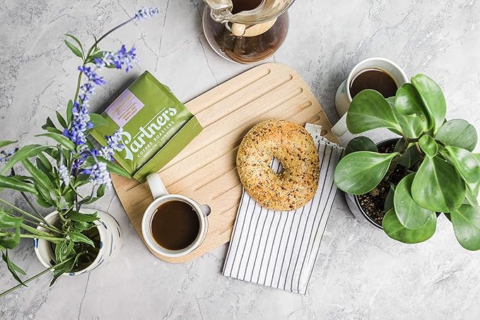 PARTNERS COFFEE ROASTERS - Whole Bean Coffee (Manhattan - Dark Roast) 12oz - Rich, Deep, & Flavorful Omniroast - Baker's Chocolate, Caramel, Maple Syrup - Coffee Beans - Roasted in New York City