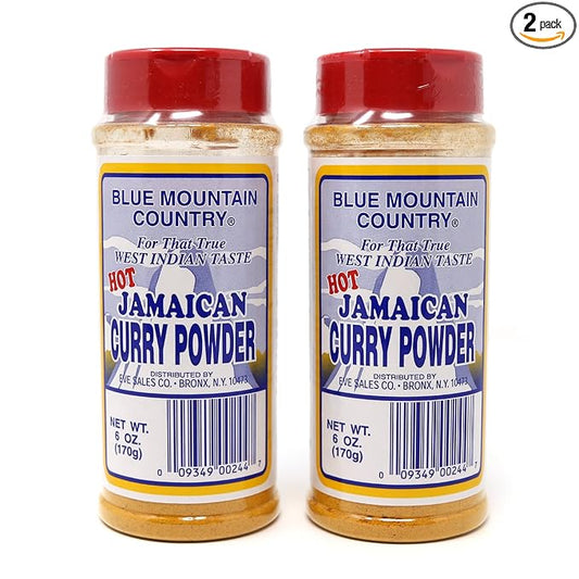 Blue Mountain Country Jamaican Curry Powder HOT 6 Oz (Pack of 2)