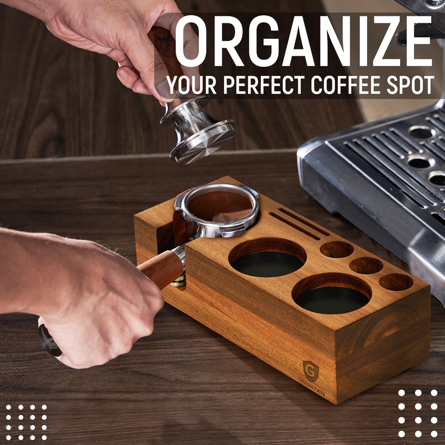 Espresso Tamping Station for 54 mm and 58 mm Portafilters