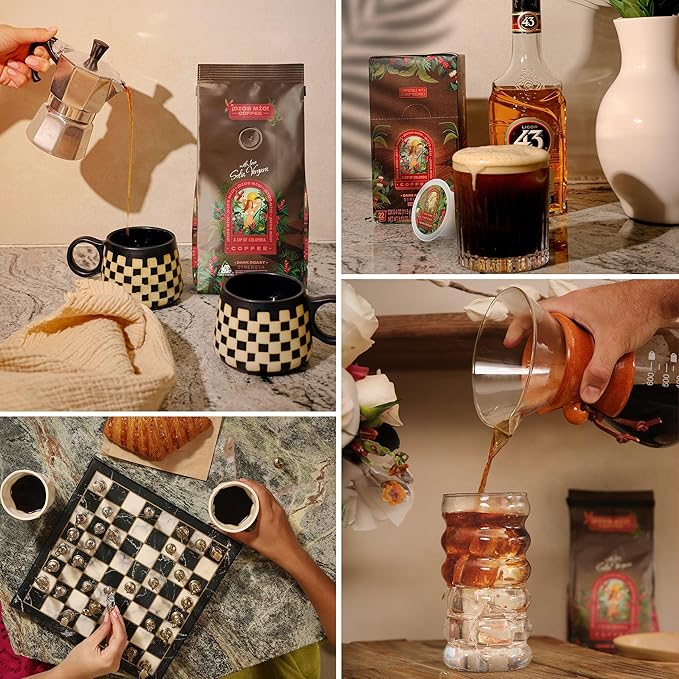 Dios Mio Coffee by Sofia Vergara, Dark Roast, Whole Bean Premium Colombian Coffee, 12 Ounce Bag