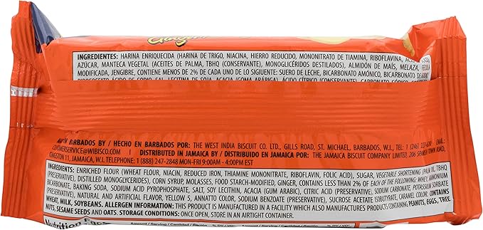 Wibisco Shirley Biscuits, Ginger, 3.7 (Pack of 24)