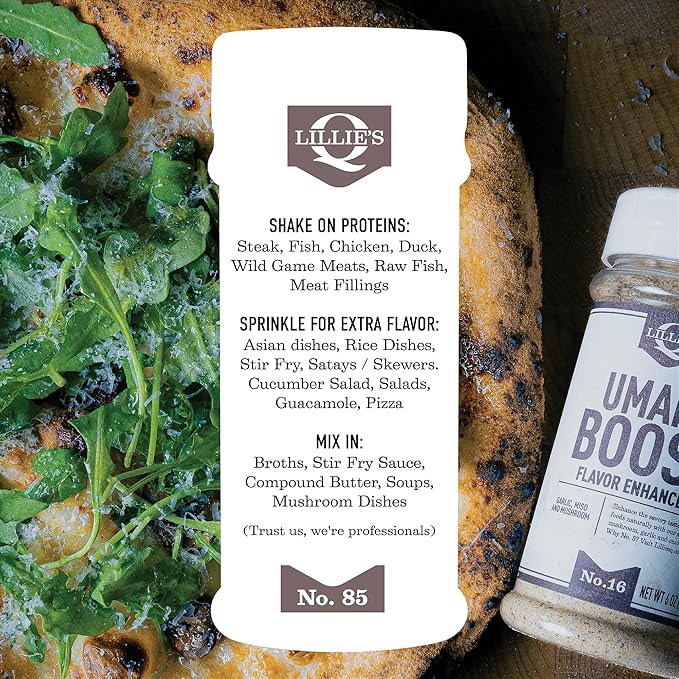 Lillie?™s Q - Umami Boost Seasoning, Umami Seasoning for Cooking, Mushroom, Garlic & Onion Spices, Perfect for Enriching Any Dish (6 oz)