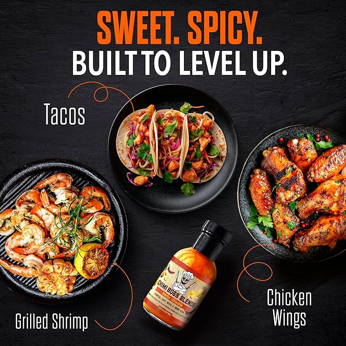 Chimi Boss Mango Habanero Sauce – Sweet-Heat Flavor Explosion for Tacos, Chicken, Pizza & More – 8 fl oz Bottle – Small Batch, USA Made, No Fillers