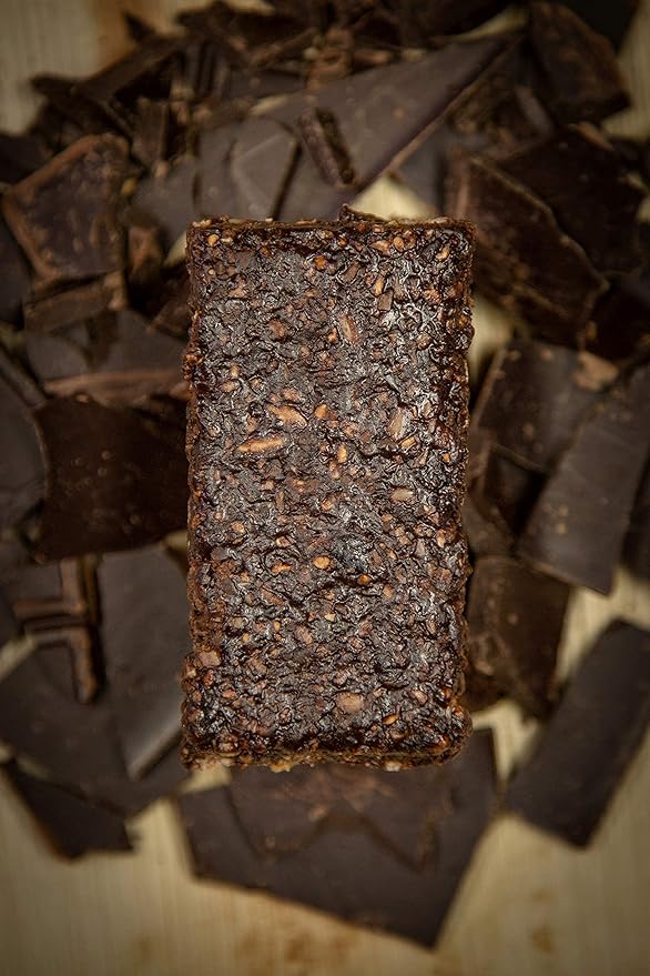 Tahoe Trail Bar, Plant-Based Natural Energy Bar (2.3 Ounce Protein Bar, 12 Count) High Protein Non-GMO, Gluten-Free, Vegan Healthy Snacks - Dark Chocolate Cherry