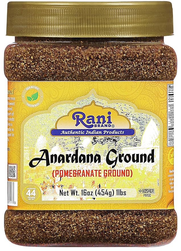 Rani Anardana (Pomegranate) Ground, Indian Spice 16oz (1lb) 454g PET Jar ~ All Natural | No Color | Gluten Friendly | Vegan | NON-GMO | Kosher | No Salt or fillers | Indian Origin