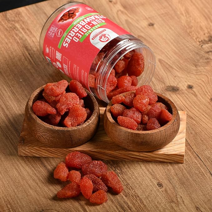HASANZADE Organic Dried Strawberries Healthy Snacks for Adults and Kids Vegan Gluten Free Dried Fruit Snacks (18,9 Oz)