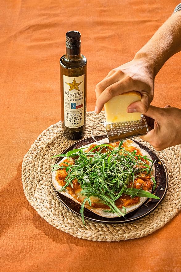 Sola Stella Extra Virgin Olive Oil - Cold Pressed Gourmet EVOO Olive Oil - Uniquely Smooth & Buttery - Perfect for Cooking Baking & Finishing - Award Winning & Made in Texas (16.9 oz, 2 Pack)