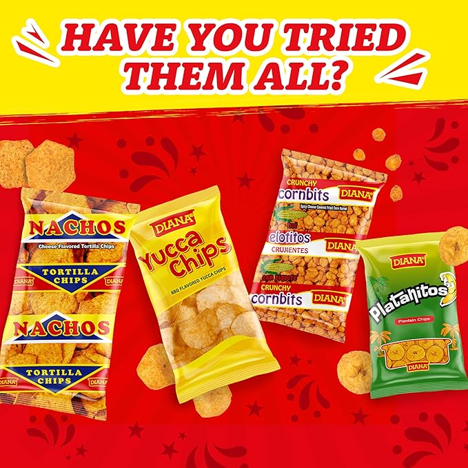 Diana Nachos Cheese-Flavored Tortilla Chips, 9.17 Oz (Pack of 15)