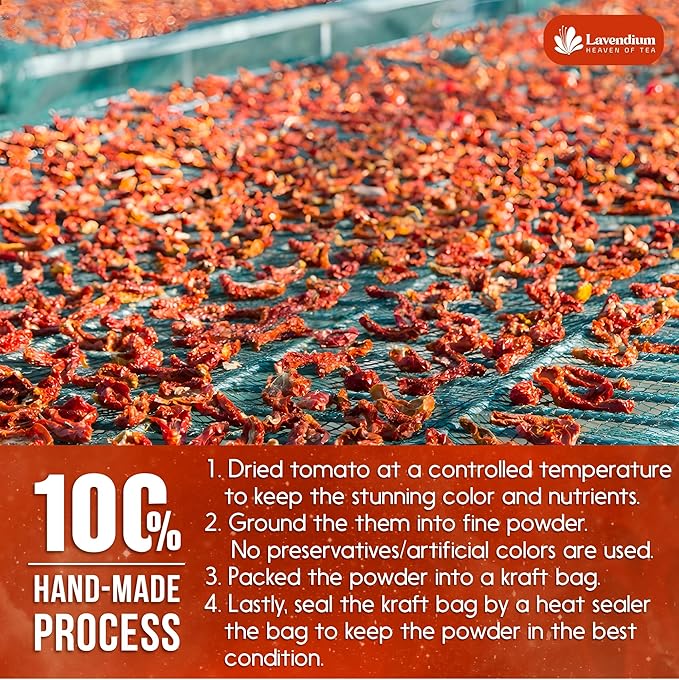Lavendium, Premium 1.56 lbs (25oz) Tomato Powder ??100% Pure Dehydrated Tomato ??Non-GMO, Vegan, Gluten-Free, No Additives ??Rich Color & Flavor ??Great for Cooking, Seasoning, Sauces & More