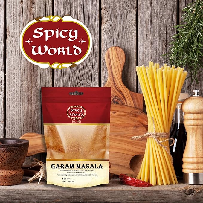 Spicy World Garam Masala Powder 7-Ounce (15 Premium Spice Blend) | Salt Free, Vegan | Indian Origin | Garam Masala Spice Powder