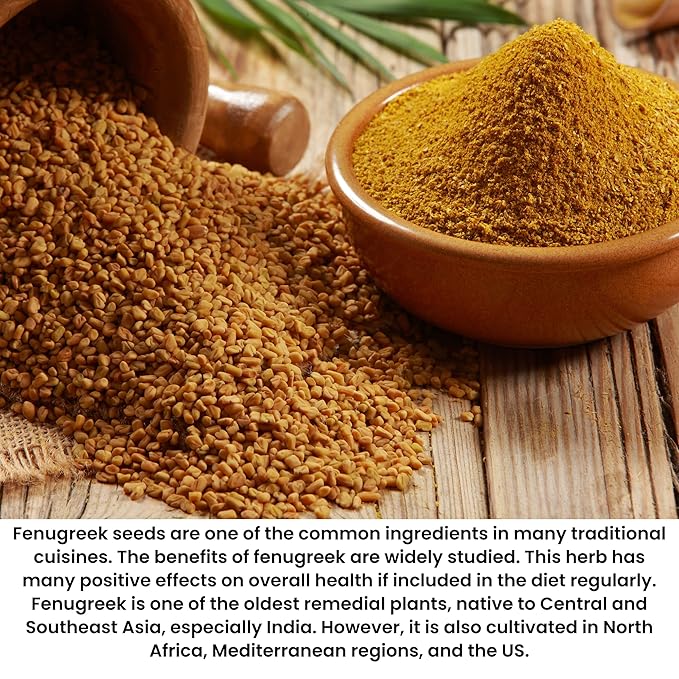 Herbs Botanica Fenugreek Powder Organic 100% Pure & Natural Methi for Hair, Skin, Cooking & Wellness Finely Ground Herbal Powder for DIY Beauty & Seasoning 5.3 oz Resealable Pack