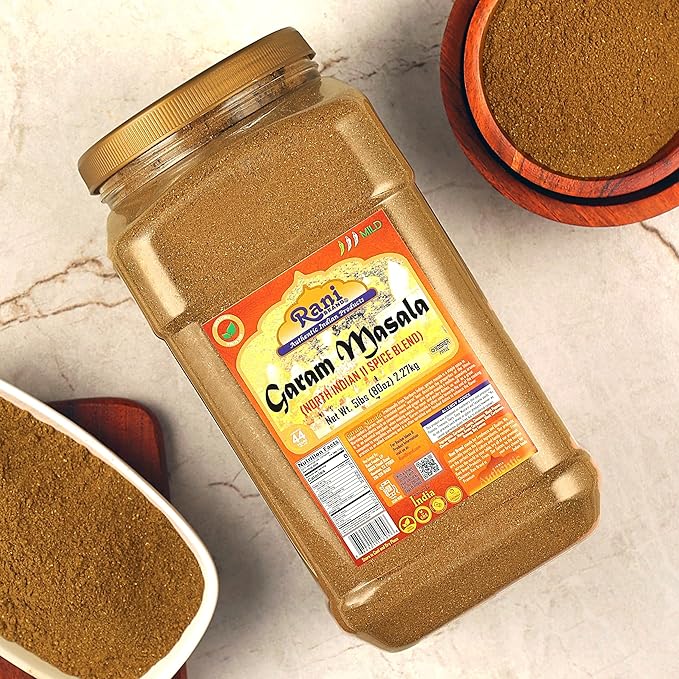 Rani Garam Masala Indian 11-Spice Blend 80oz (5lbs) 2.27kg Bulk PET Jar ~ All Natural, Salt-Free | Vegan | No Colors | Gluten Friendly | NON-GMO | Kosher | Indian Origin