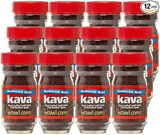 Kava Acid Neutralized Instant Coffee, 4 Ounce (Pack of 12)