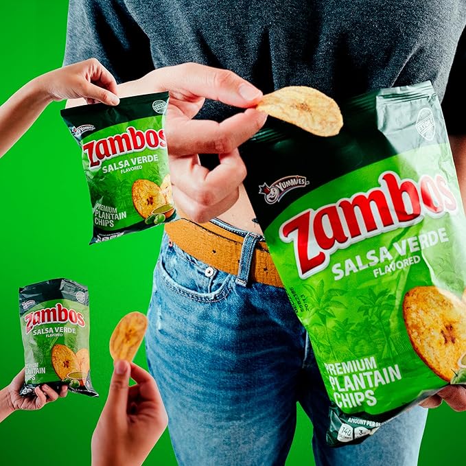Zambos Plantain Chips Salsa Verde (Pack of 1)
