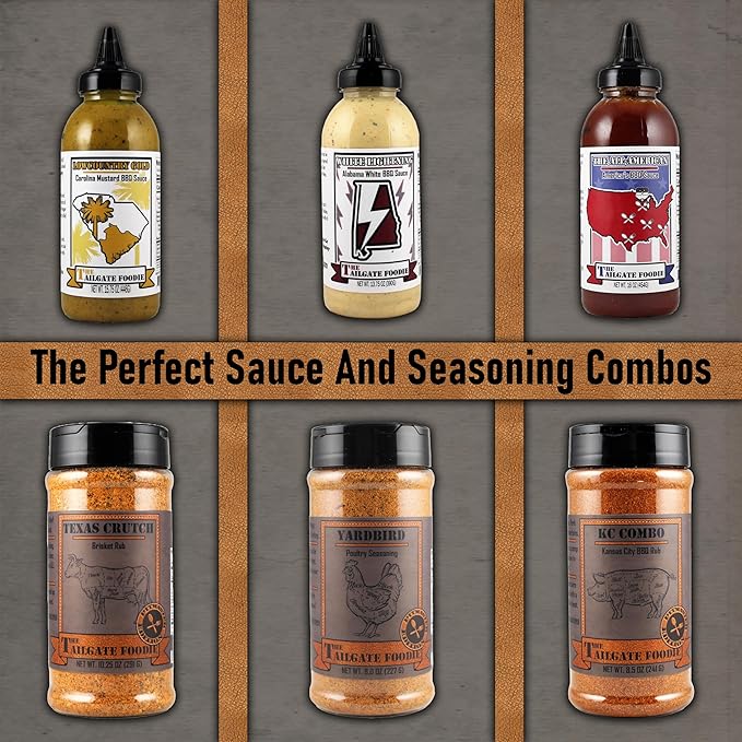 The Tailgate Foodie: Texas Crutch Brisket Rub - Smoking Rub for Brisket - Great for Brisket, Steak, Burgers - Meat Seasoning and Dry Rub - Large Shaker Bottle