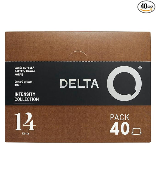 Delta Q - EpiQ Espresso Pods for Delta Q machines, Intensity 14, Notes of Roasted Nuts, 40 Coffee Capsules