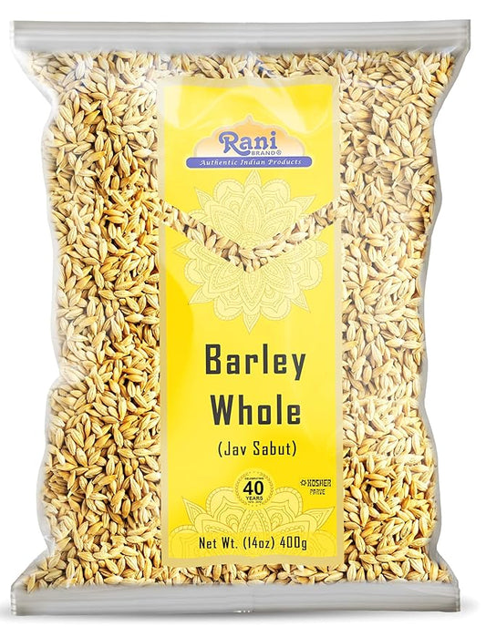 Rani Barley (Jav) Whole With Husk (Non-hulled) 14oz (400g) ~ All Natural | Vegan | NON-GMO | Kosher | Indian Origin