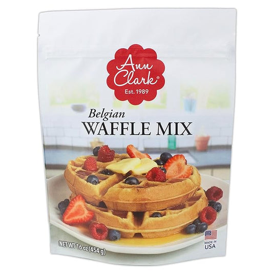 Ann Clark Gourmet Belgian Waffle Mix, 16 oz. Made in USA