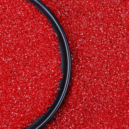 Red Sprinkles, Red Sanding Sugar for Cake Decorating, Sanding Crystal Sugar 130g/4.59oz, Cupcake, Cookie and Donuts Toppings, Wedding, Birthday Party Supplies